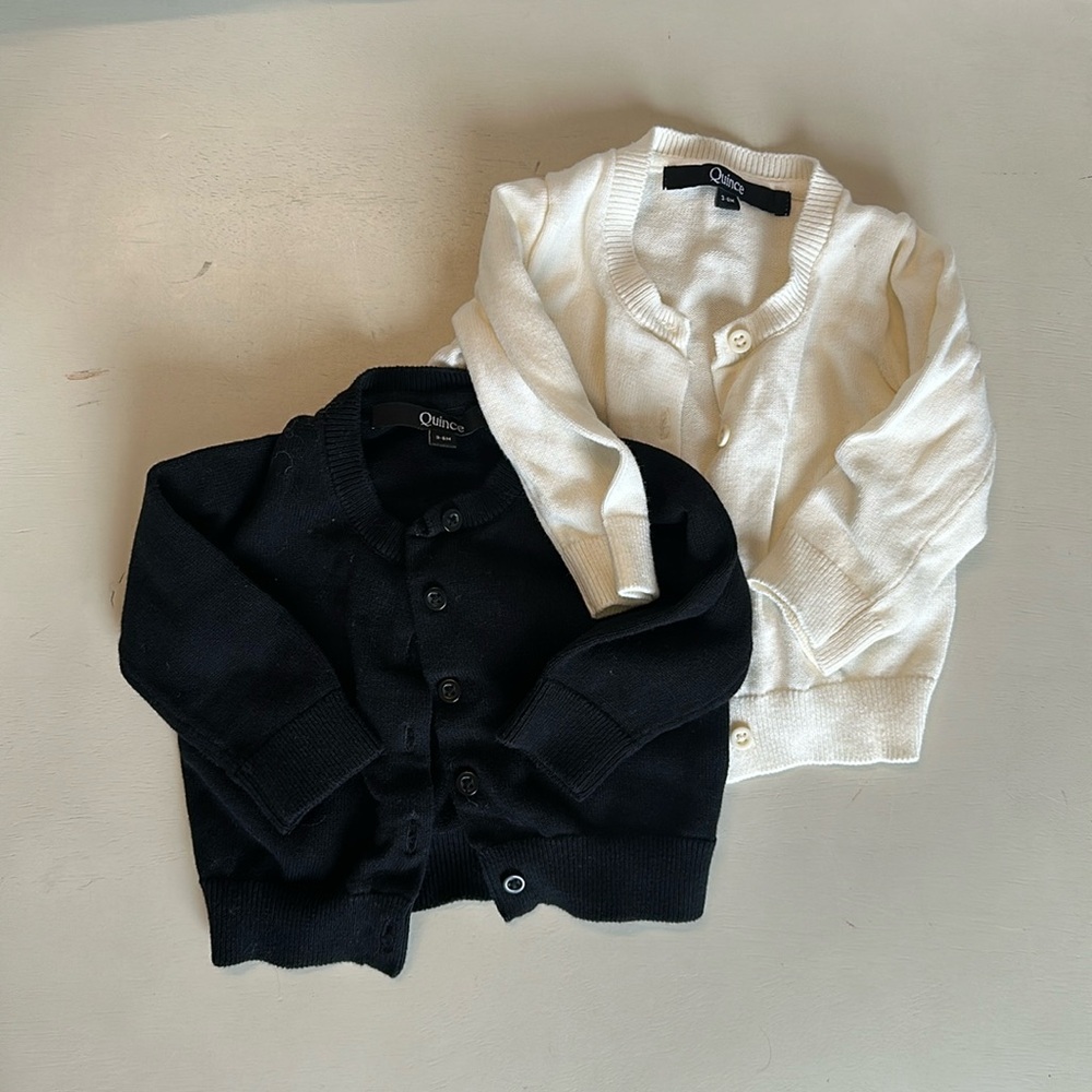 Set of 2 Quince Cardigans | 3-6 mos